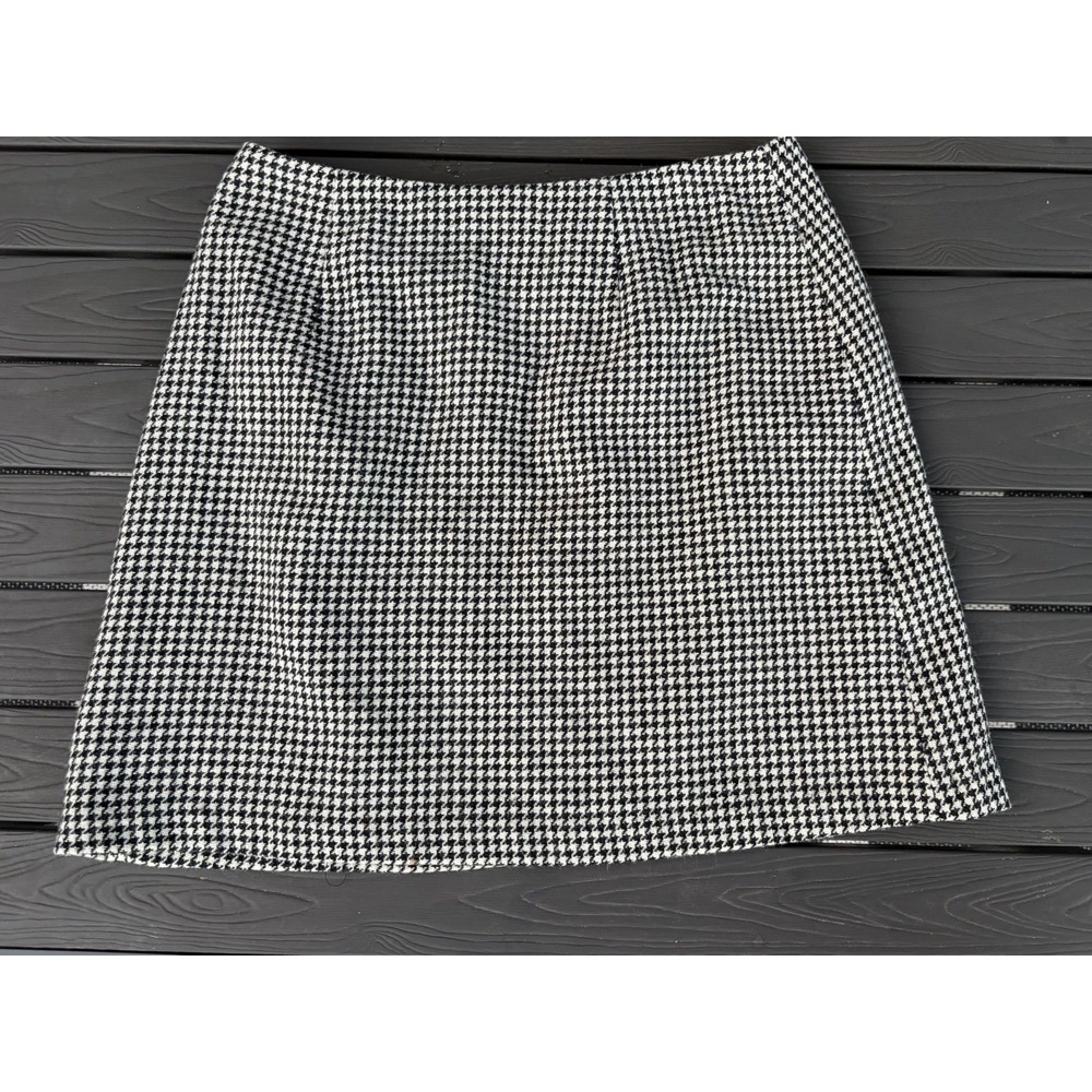 Express Compagnie Internationale Vintage Wool Tweed Mini Skirt Black/White 28"
